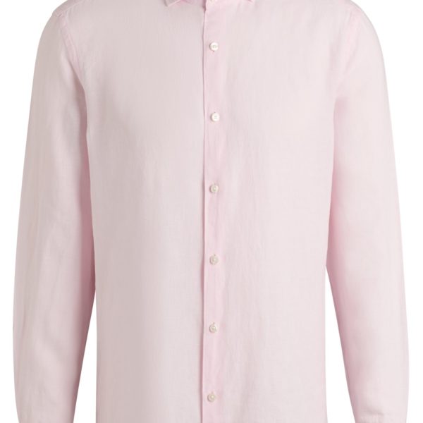 Chemise Casual en lin avec col italien – Hugo Boss