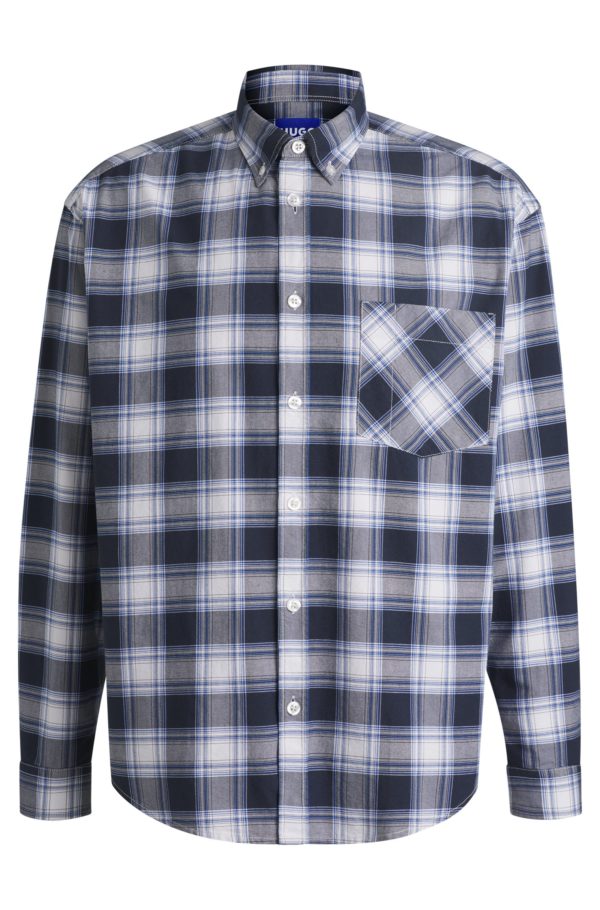 Hugo Boss Chemise Oversize en coton Oxford à carreaux