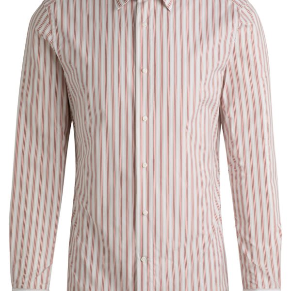 Hugo Boss Chemise Slim en coton italien à rayures