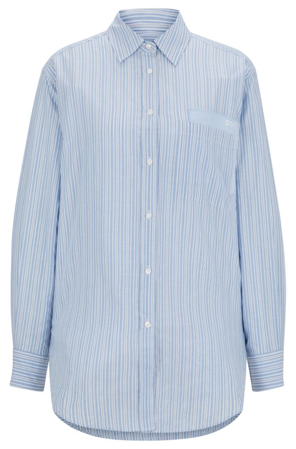 Hugo Boss Chemisier Relaxed en toile de coton à rayures