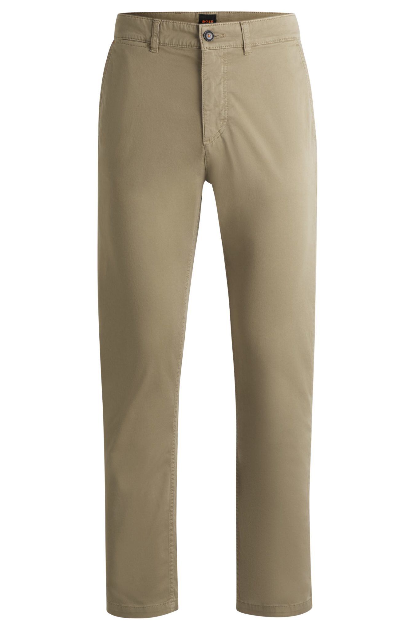 Hugo Boss Chino Regular en satin de coton stretch