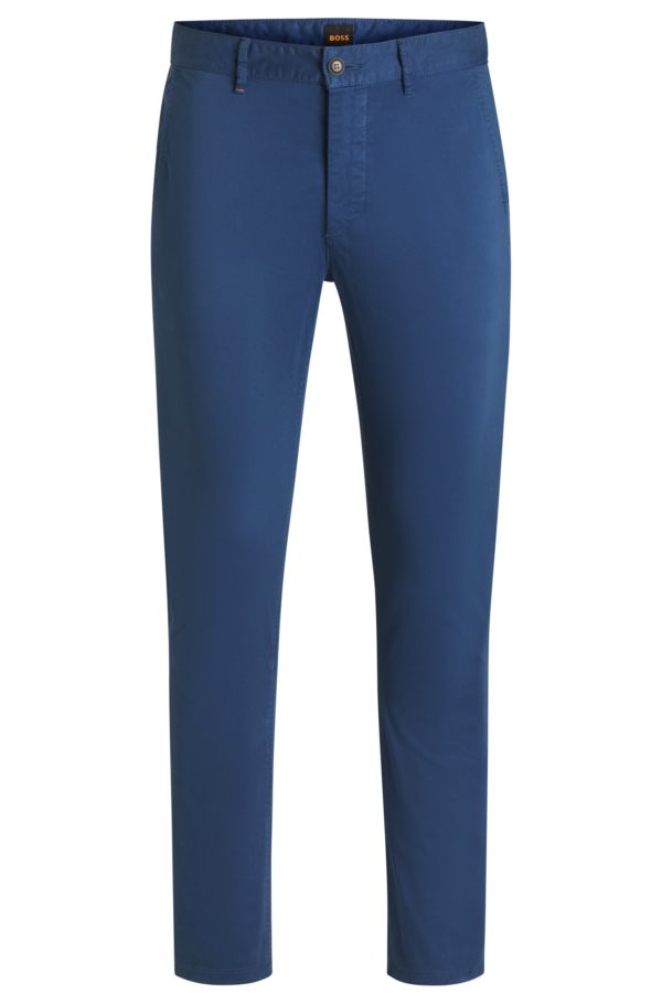 Hugo Boss Chino Slim en satin de coton stretch
