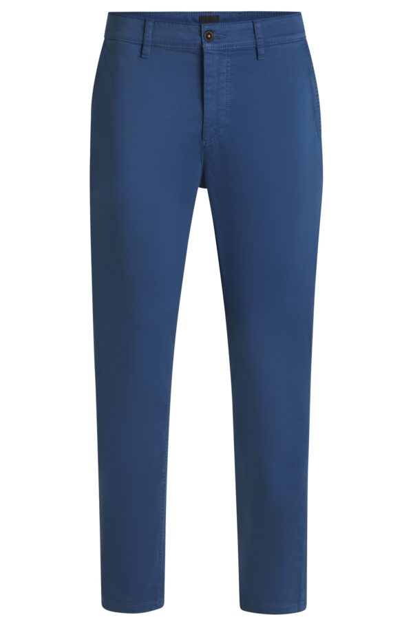 Hugo Boss Chino Tapered en satin de coton stretch
