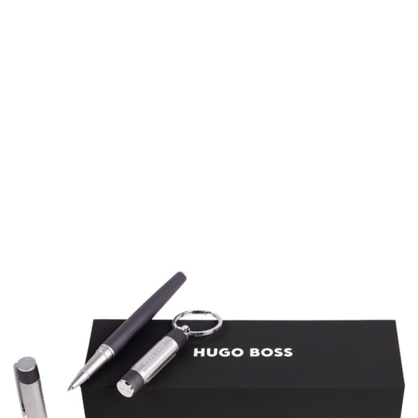 Hugo Boss Coffret avec porte-clés argenté et stylo-roller