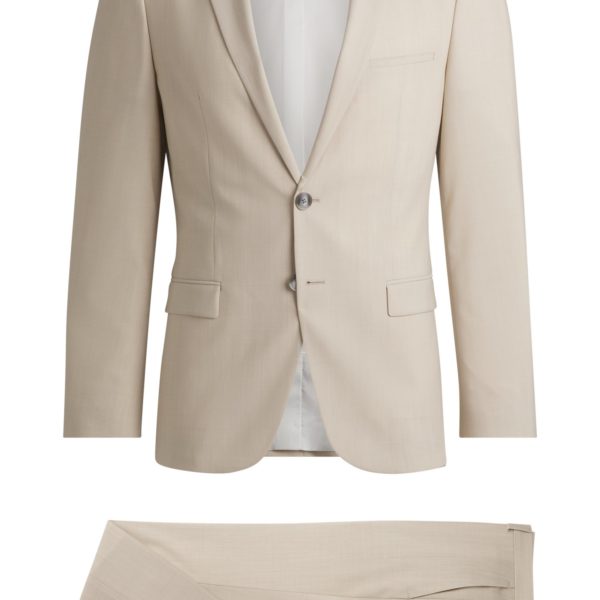 Costume Extra Slim en laine mélangée chinée – Hugo Boss
