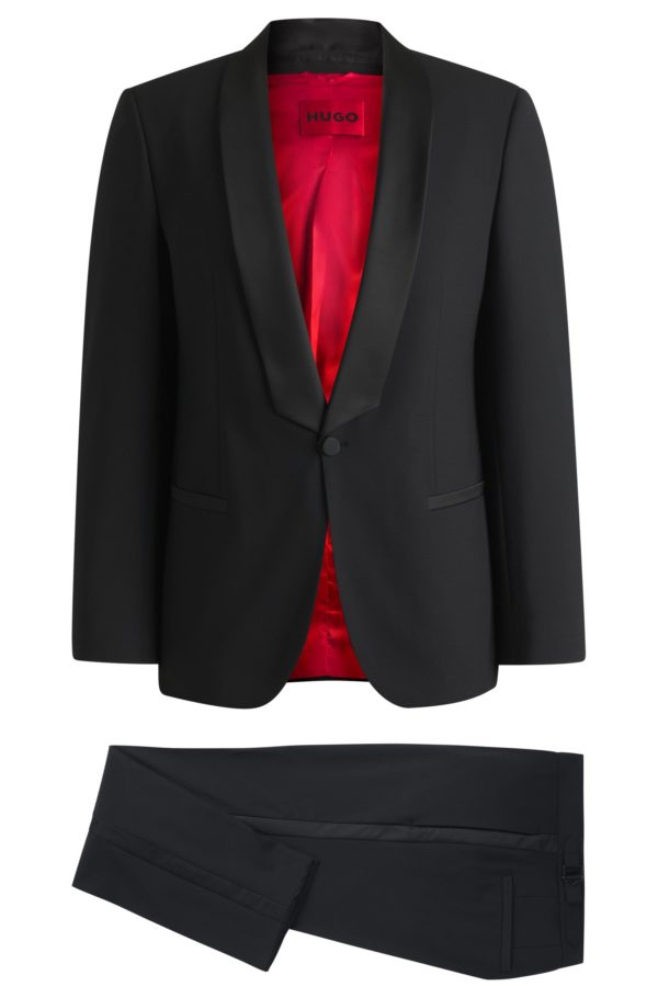 Hugo Boss Costume habillé Slim en tissu stretch lavable