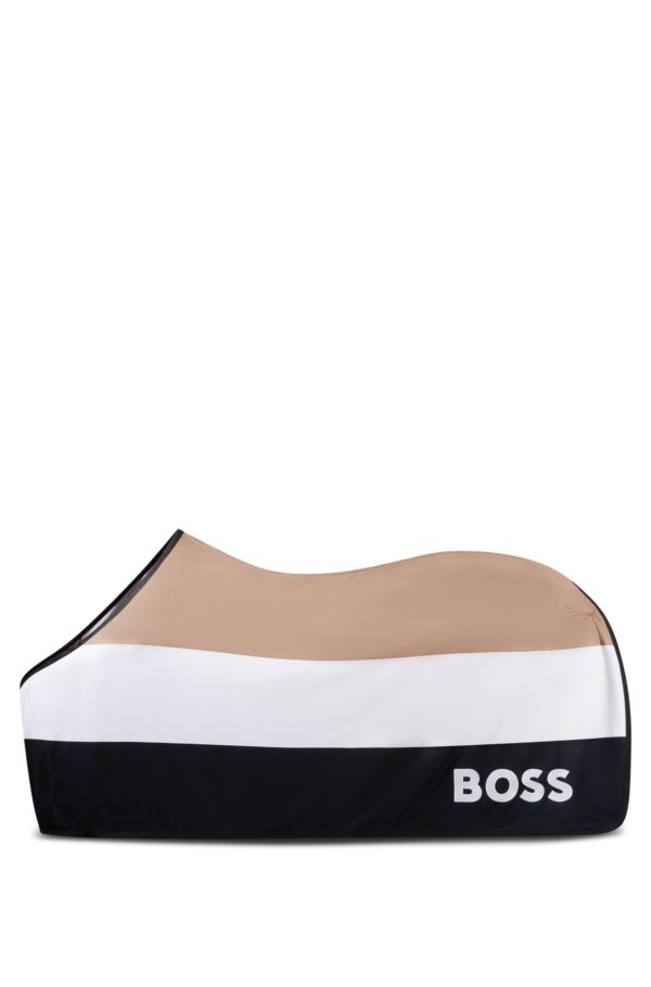 Hugo Boss Couverture séchante avec rayures larges emblématiques et logo