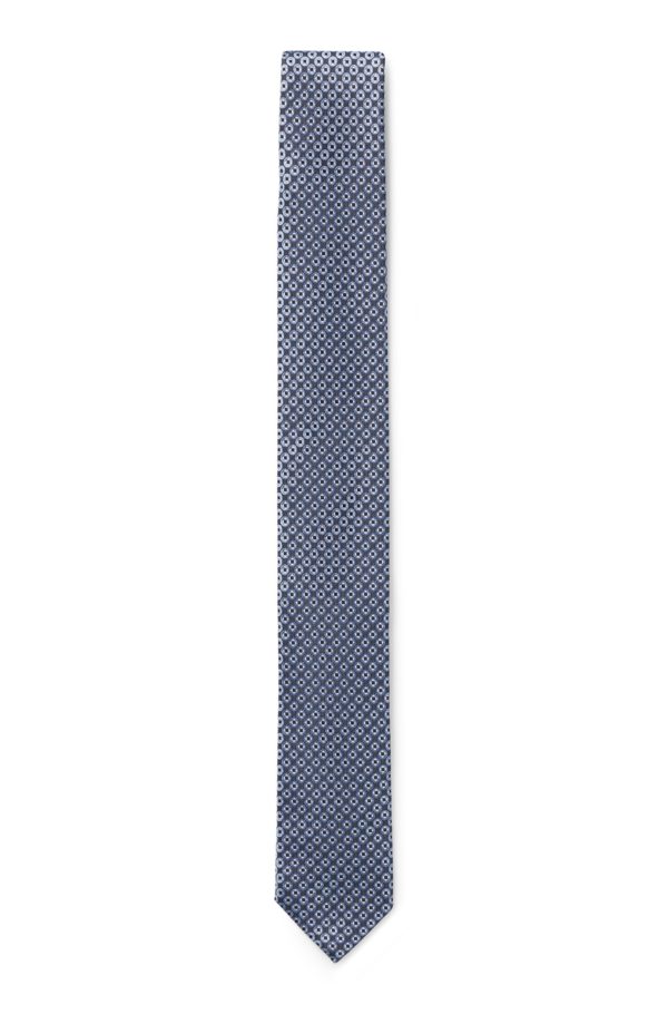 Hugo Boss Cravate en jacquard de soie à motif géométrique