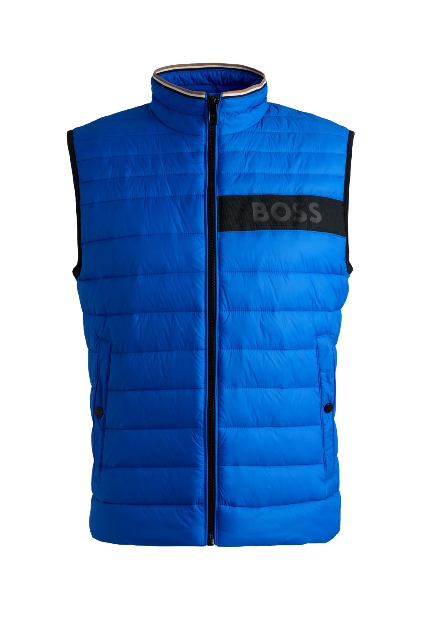 Hugo Boss Doudoune sans manches déperlante avec ruban logo en 3D