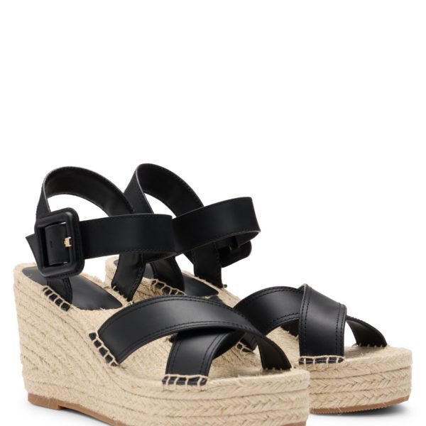 Espadrilles compensées avec brides en cuir – Hugo Boss