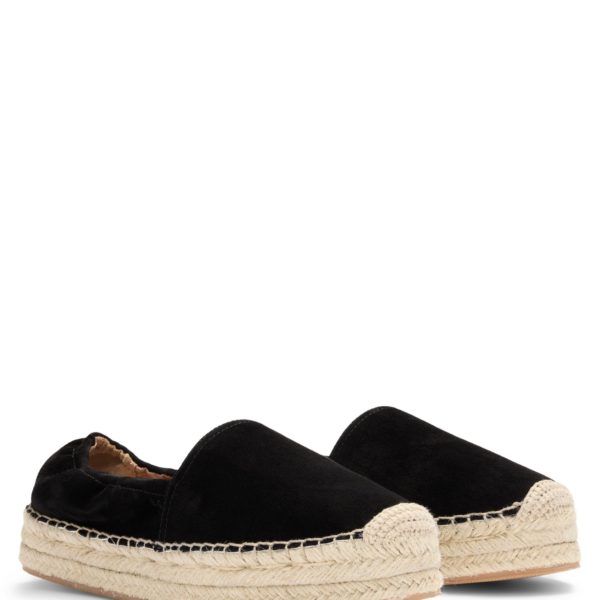 Hugo Boss Espadrilles en cuir suédé à talon élastique