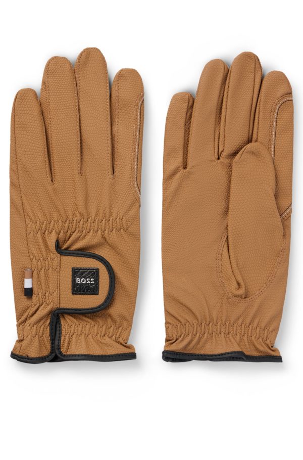 Hugo Boss Gants d’équitation en similicuir