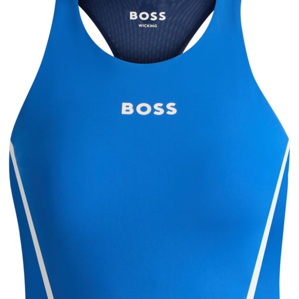 Hugo Boss Haut court en jersey stretch avec détails en mesh