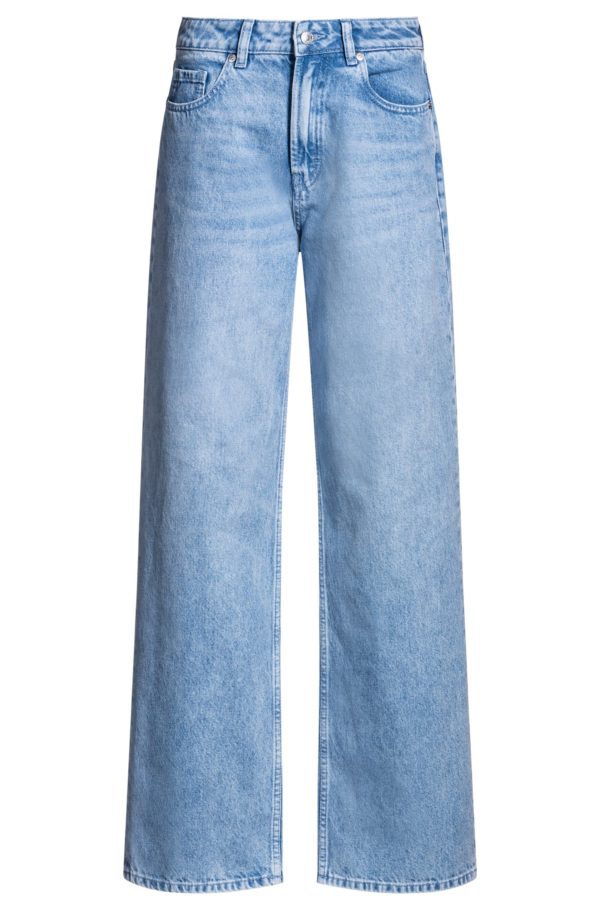 Hugo Boss Jean Straight en denim rigide bleu vif