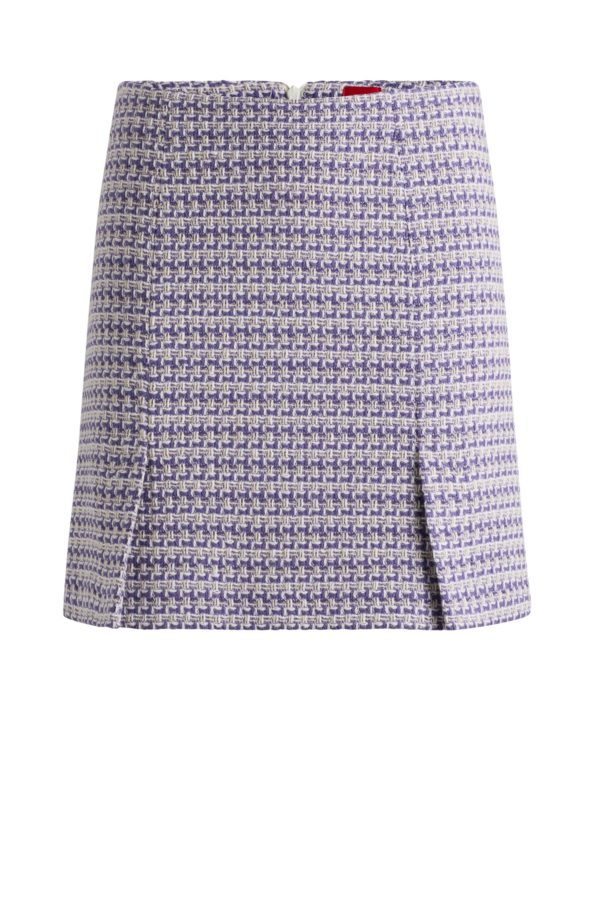 Hugo Boss Jupe courte en coton mélangé à motif