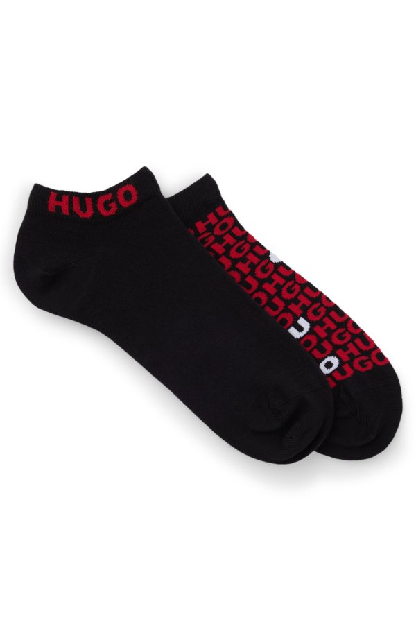 Hugo Boss Lot de deux paires de chaussettes basses en coton mélangé à logos