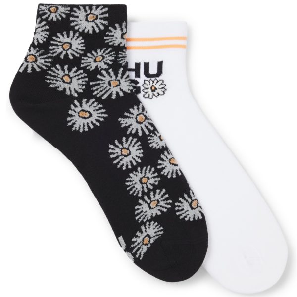 Lot de deux paires de chaussettes courtes en coton mélangé – Hugo Boss