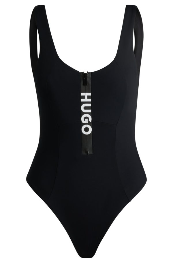 Hugo Boss Maillot de bain avec fermeture éclair logotée et coussinets amovibles