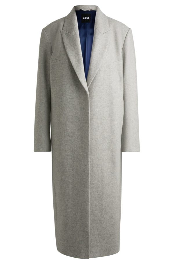 Hugo Boss Manteau Oversize en laine mélangée à teneur en cachemire