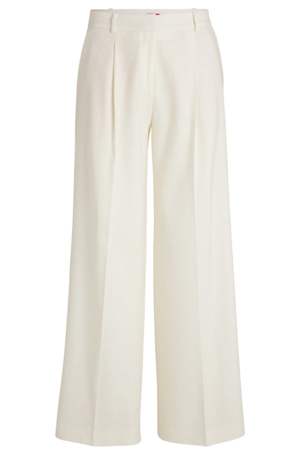 Hugo Boss Pantalon Regular en lin mélangé
