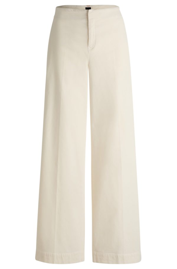 Hugo Boss Pantalon Regular en velours de coton stretch