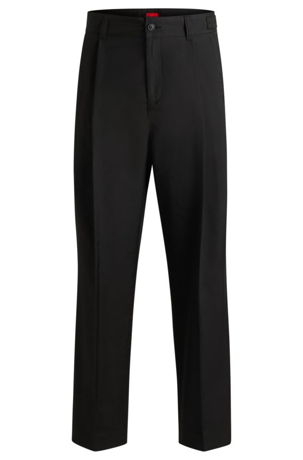 Hugo Boss Pantalon Relaxed en coton mélangé