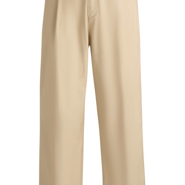 Hugo Boss Pantalon Relaxed en coton mélangé