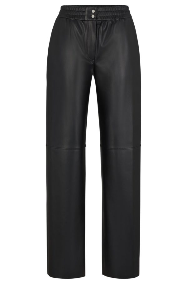 Hugo Boss Pantalon Relaxed en similicuir