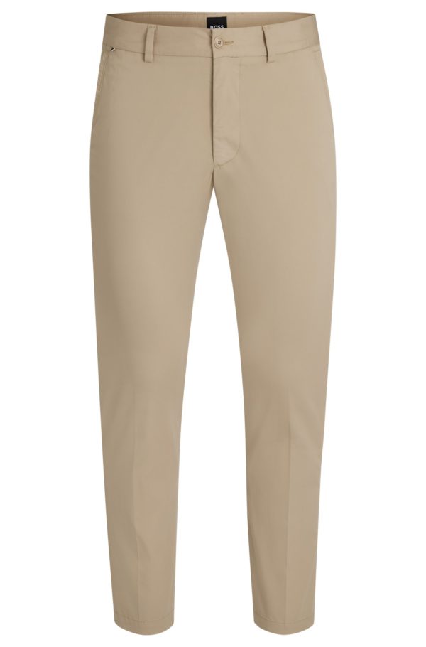Hugo Boss Pantalon Slim en satin de coton mélangé