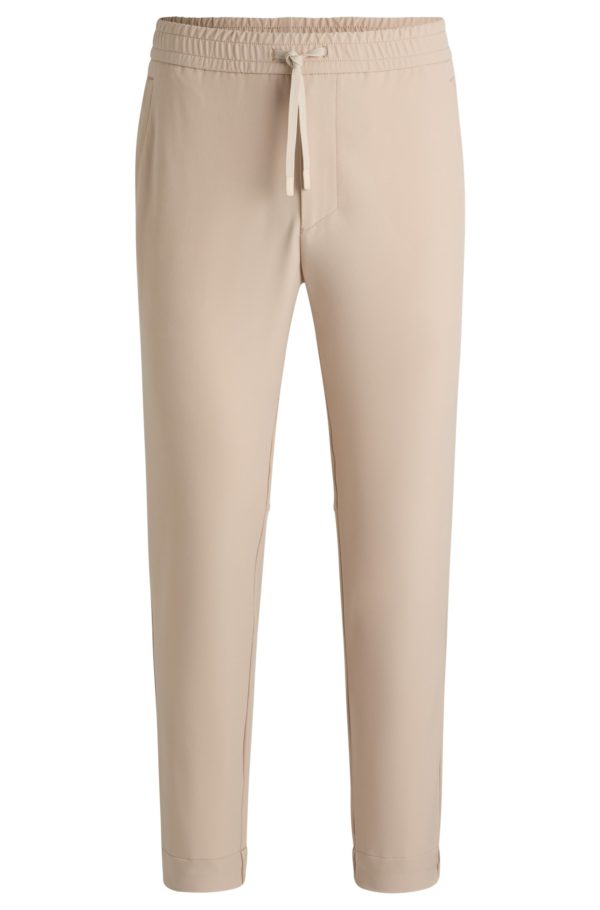Hugo Boss Pantalon Tapered en tissu stretch déperlant