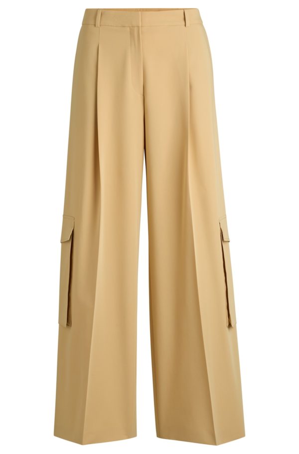 Hugo Boss Pantalon cargo Relaxed en tissu stretch