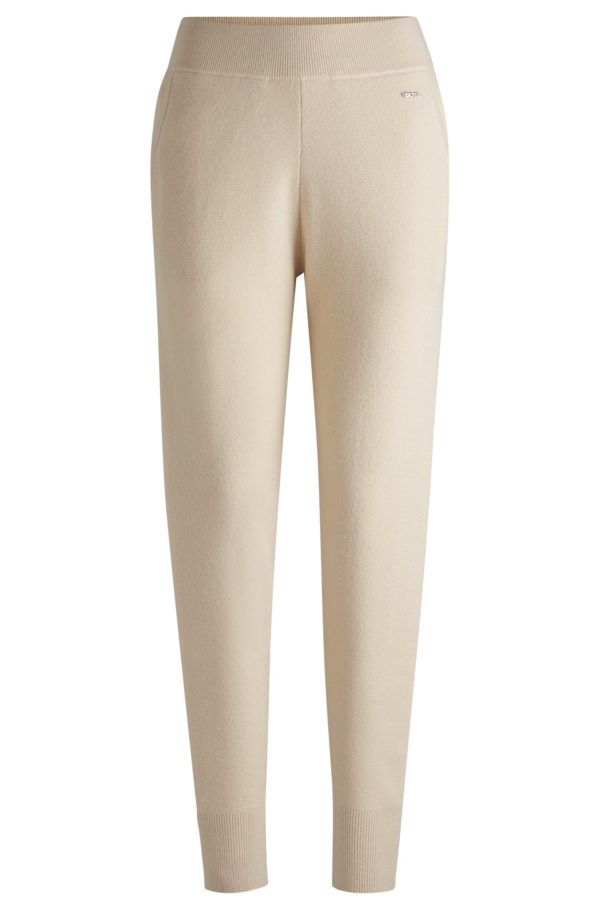 Hugo Boss Pantalon en maille de laine vierge et de cachemire