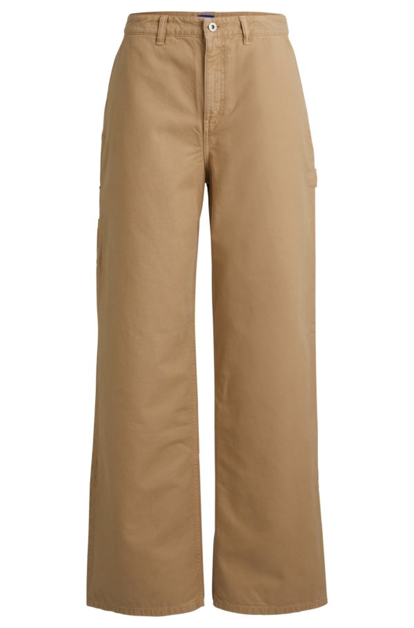 Hugo Boss Pantalon large Oversize en toile de coton
