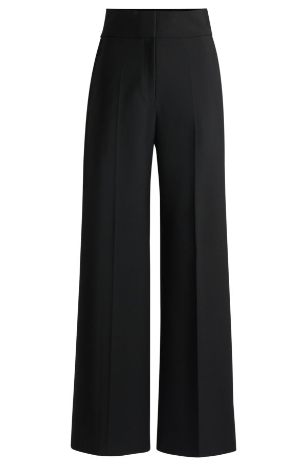 Hugo Boss Pantalon large Regular Fit en tissu stretch