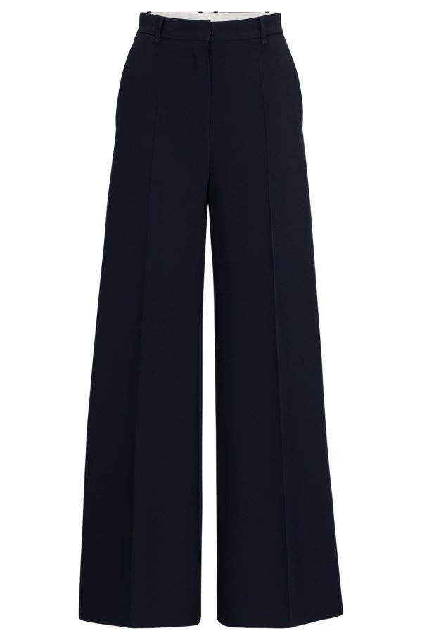 Hugo Boss Pantalon large Relaxed Fit à taille haute