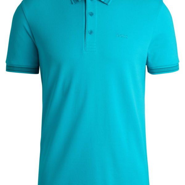 Polo Paddy en piqué de coton avec sous-col logoté – Hugo Boss