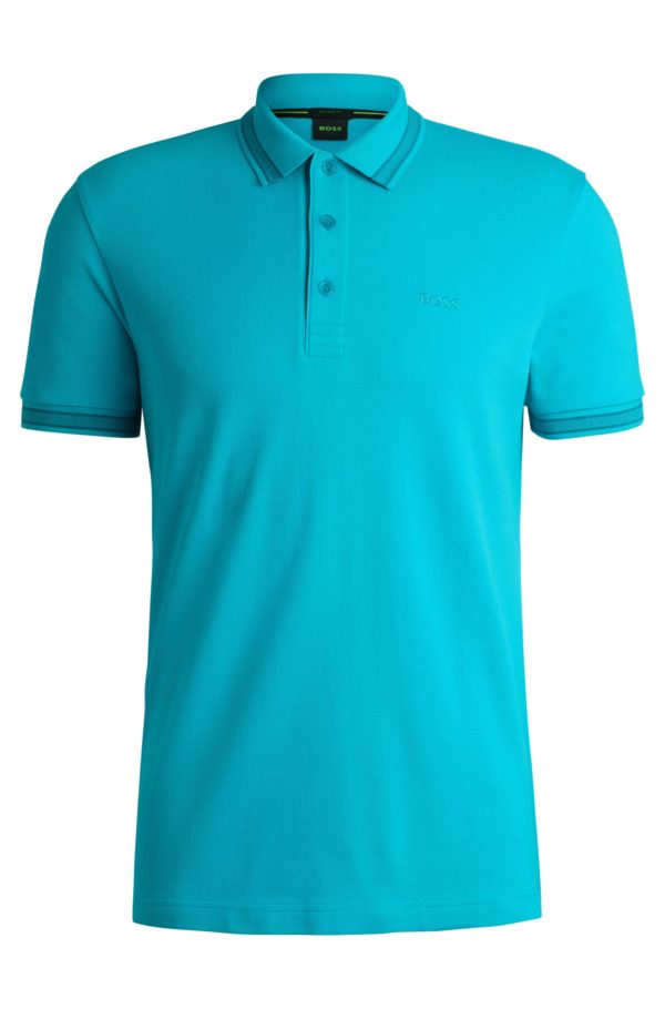 Hugo Boss Polo Paddy en piqué de coton avec sous-col logoté