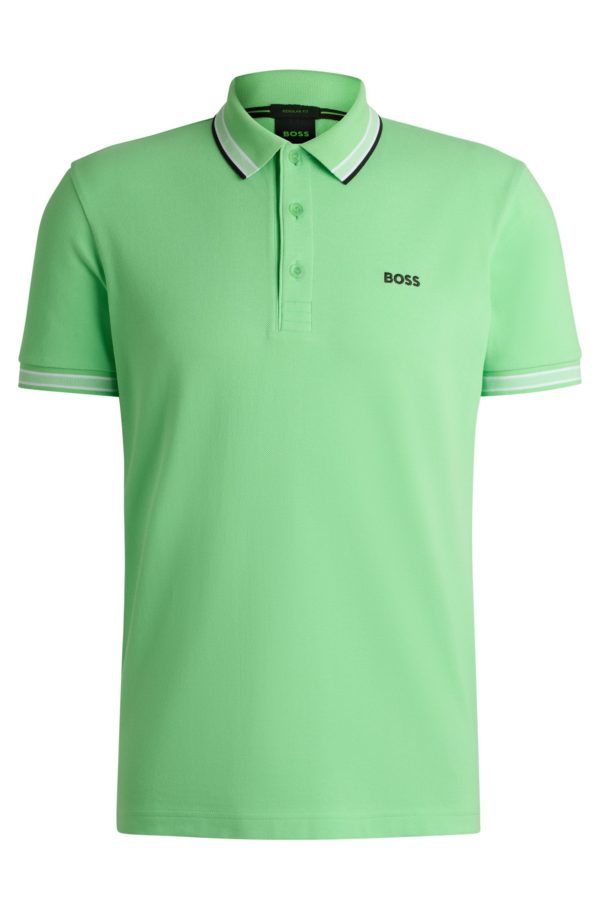 Hugo Boss Polo Paddy en piqué de coton avec sous-col logoté