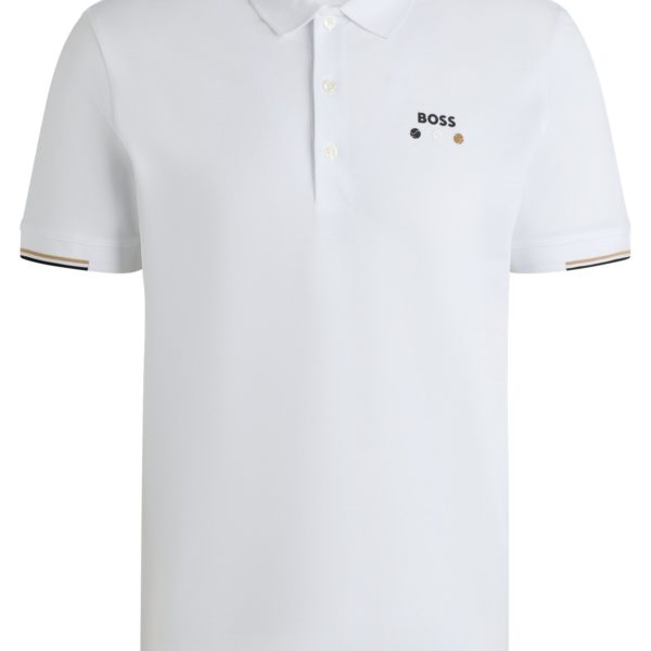 Hugo Boss Polo Paddy sportif en coton mercerisé avec finitions quadrillées