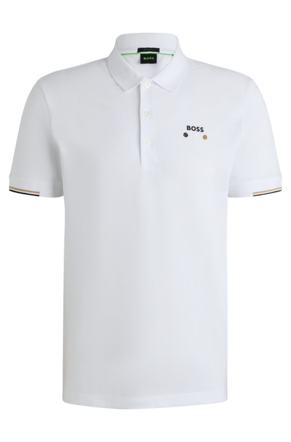 Hugo Boss Polo Paddy sportif en coton mercerisé avec finitions quadrillées