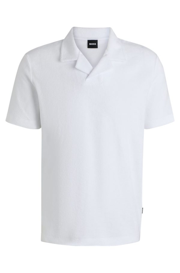 Hugo Boss Polo à col Johnny en coton éponge