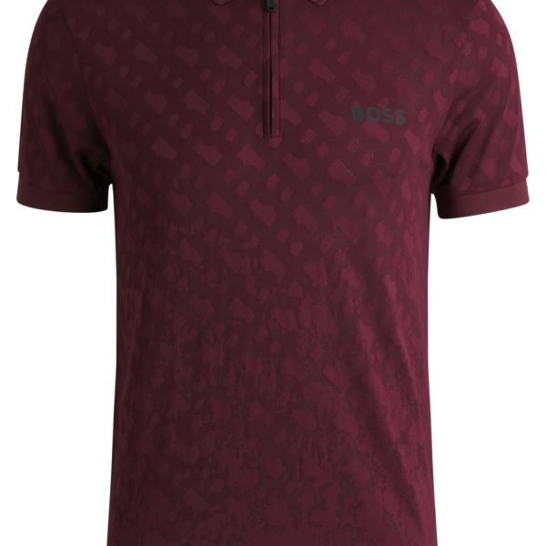 Hugo Boss Polo actif à séchage rapide avec monogramme jacquard en dégradé