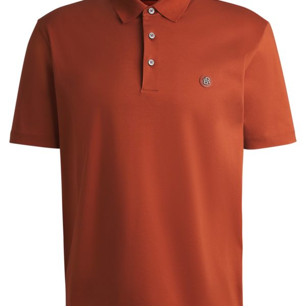 Hugo Boss Polo en coton mercerisé à double monogramme