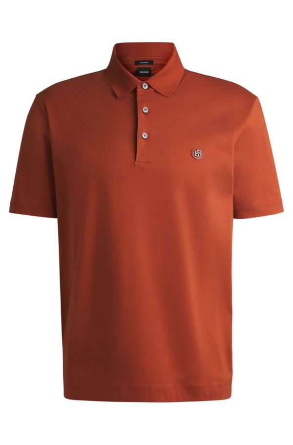 Hugo Boss Polo en coton mercerisé à double monogramme