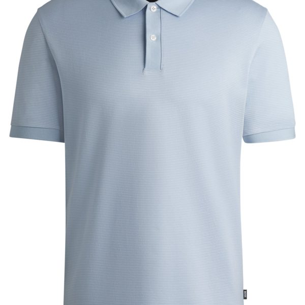 Hugo Boss Polo en coton mercerisé à micro motif