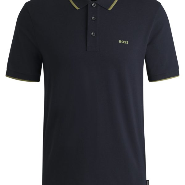Hugo Boss Polo en piqué de coton avec détail logoté
