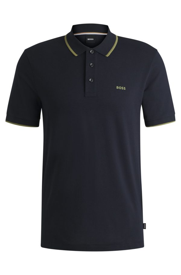 Hugo Boss Polo en piqué de coton avec détail logoté