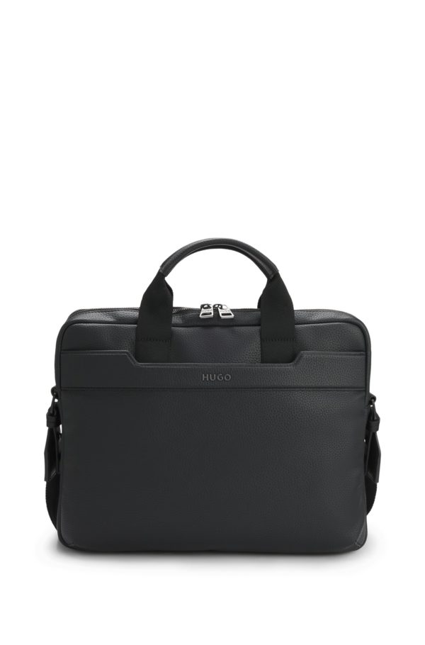Hugo Boss Porte-documents en similicuir avec logo argenté