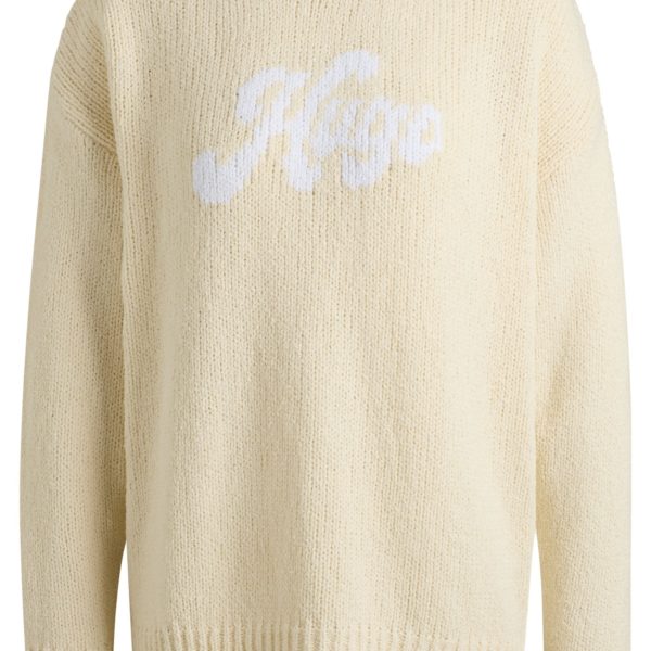 Hugo Boss Pull Oversize en coton mélangé avec logo manuscrit