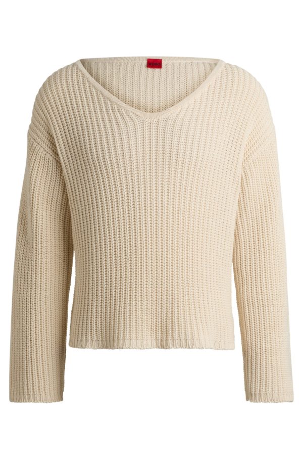Hugo Boss Pull Oversized à manches longues et col V
